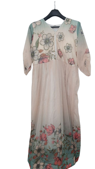 Chiffon 3-Piece Frock Set